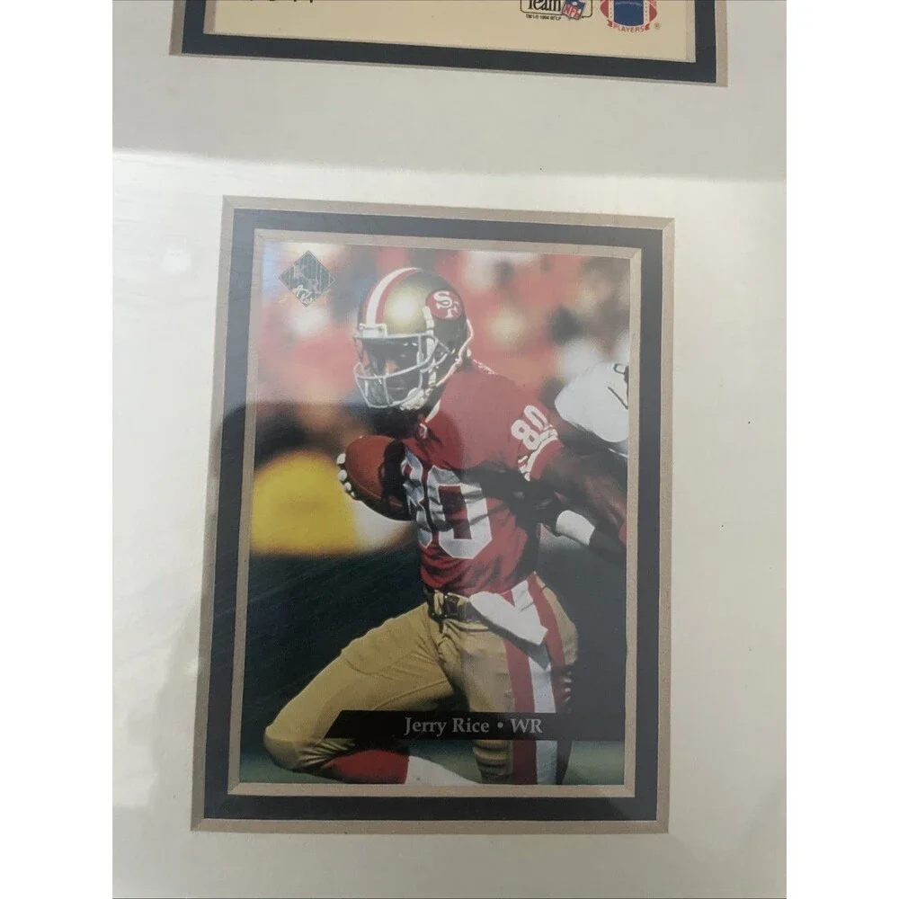Vintage 1994 Jerry Rice 49ers Framed Litho Art Simply the Best #7847